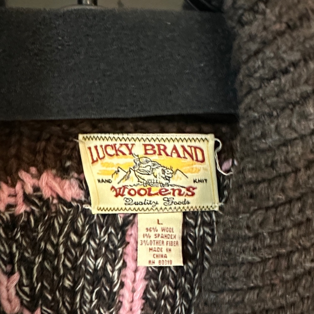 Lucky Brand Multicolor Knit Cardigan with Fringe - Picture 2 of 3
